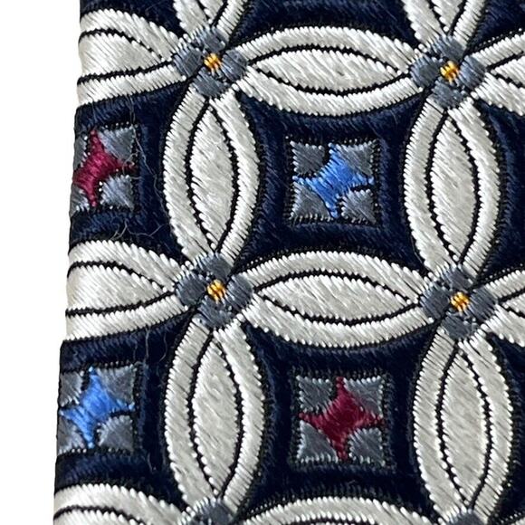 Jos Joseph A Bank Signature Gold Mens Hand Made 100% Silk Tie Necktie 3.5" - Picture 9 of 16